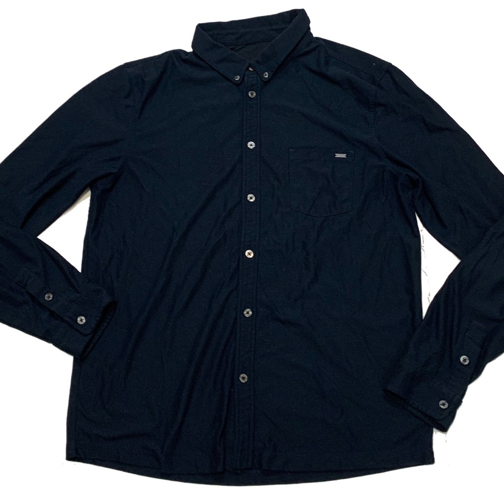 Vuori Men's Casual Button Down Shirt - Dark Blue